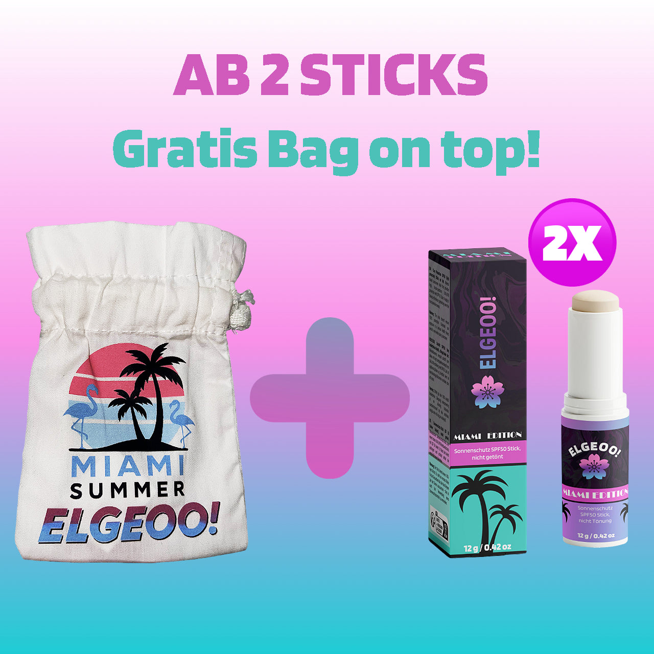 Sonnenschutz SPF50 Stick, nicht getönt MIAMI EDITION