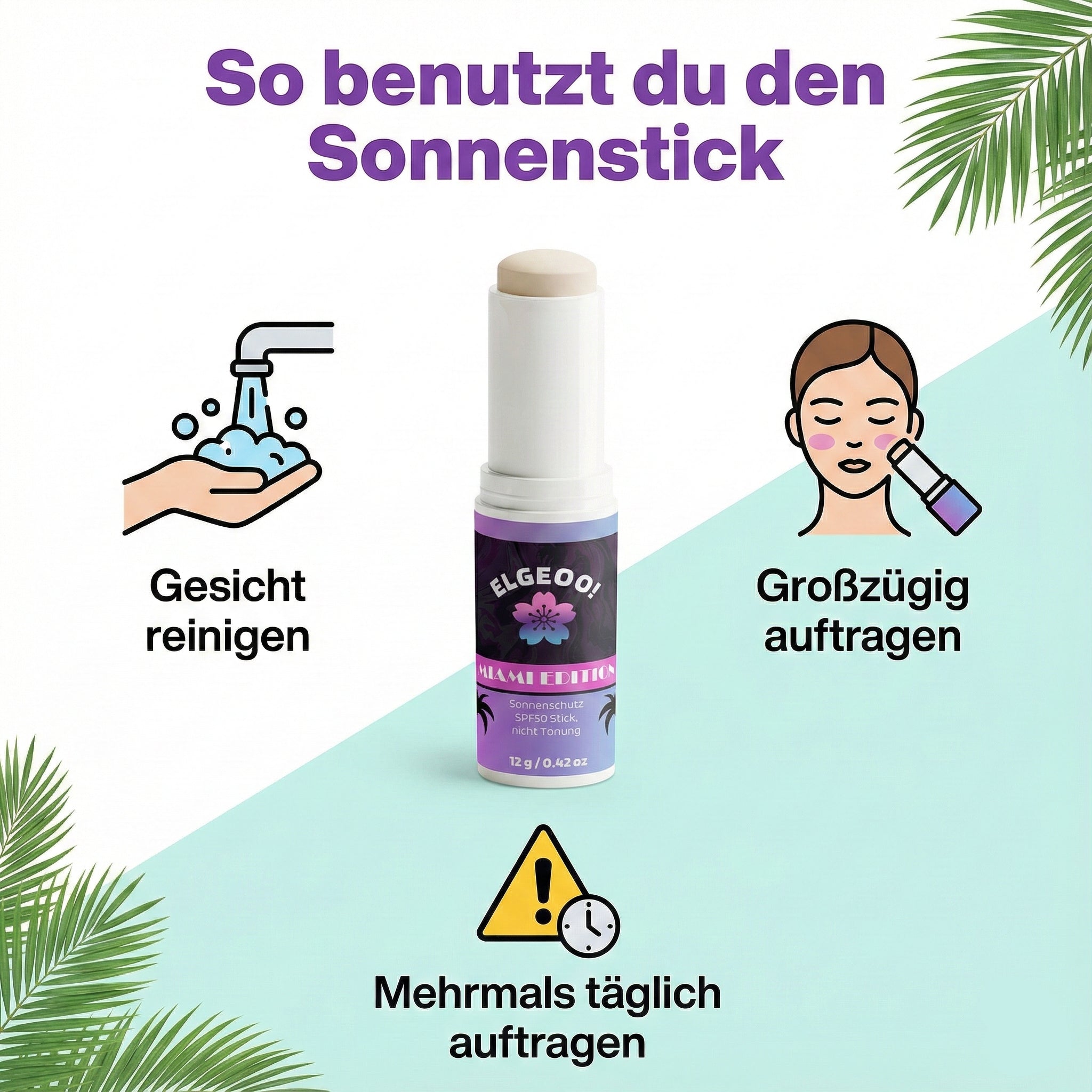 Sonnenschutz SPF50 Stick, nicht getönt MIAMI EDITION